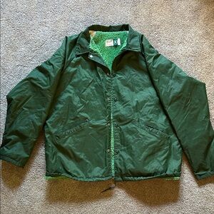 Dark Green Button-Up coaches Jacket